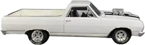 1 18 for Chevy 1965 Drag Outlaw Static Pickup Truck Model White Hobby Collection Ornament Display Motor Vehicles Toys