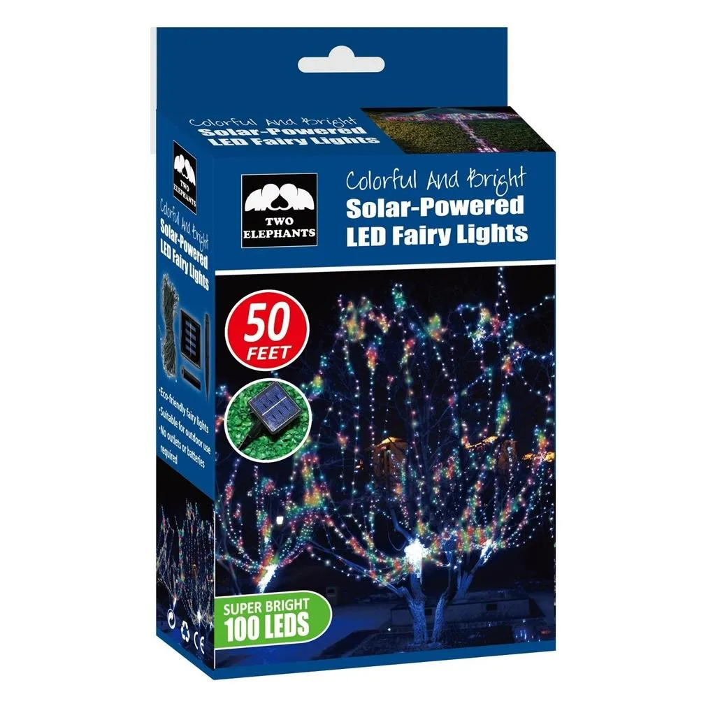 100-LED Solar Powered Fairy Lights