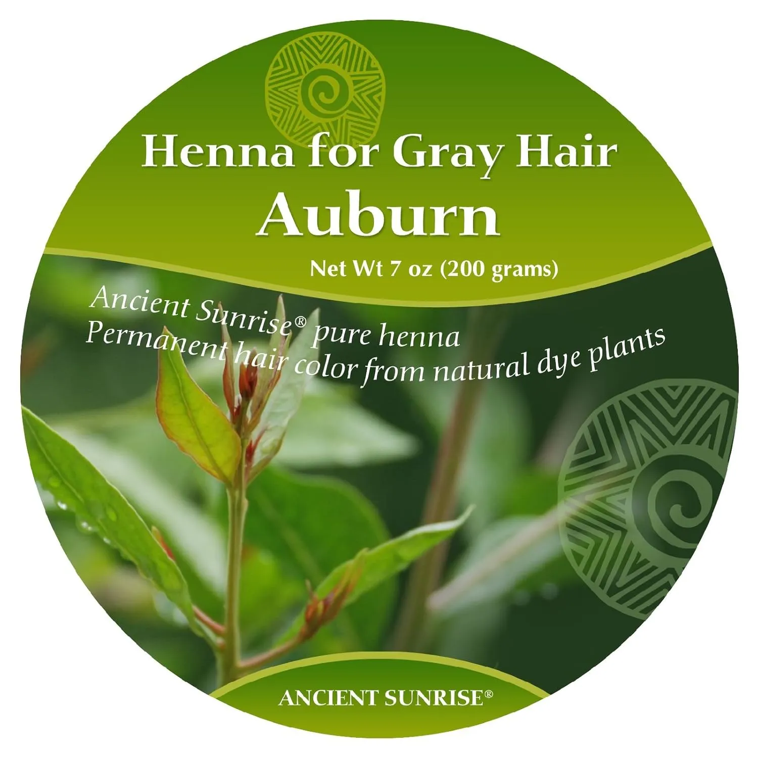 100% Natural Auburn Henna Hair Dye - Red Henna Hair Color for Gray Coverage - Healthy, Shiny Results - Ancient Sunrise Henna