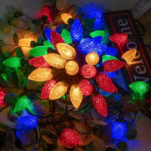 100LED 81 FT C9 Christmas String Lights Plug in Fairy Twinkle String Lights 8 Modes Timer Function Waterproof Extendable for Indoor Outdoor Wedding Party Christmas Decoration (100, Multicolor)