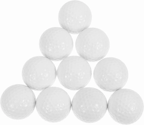 10pcs Indoor Golf Balls Double Layer Training Balls for Beginners Hitting Mat