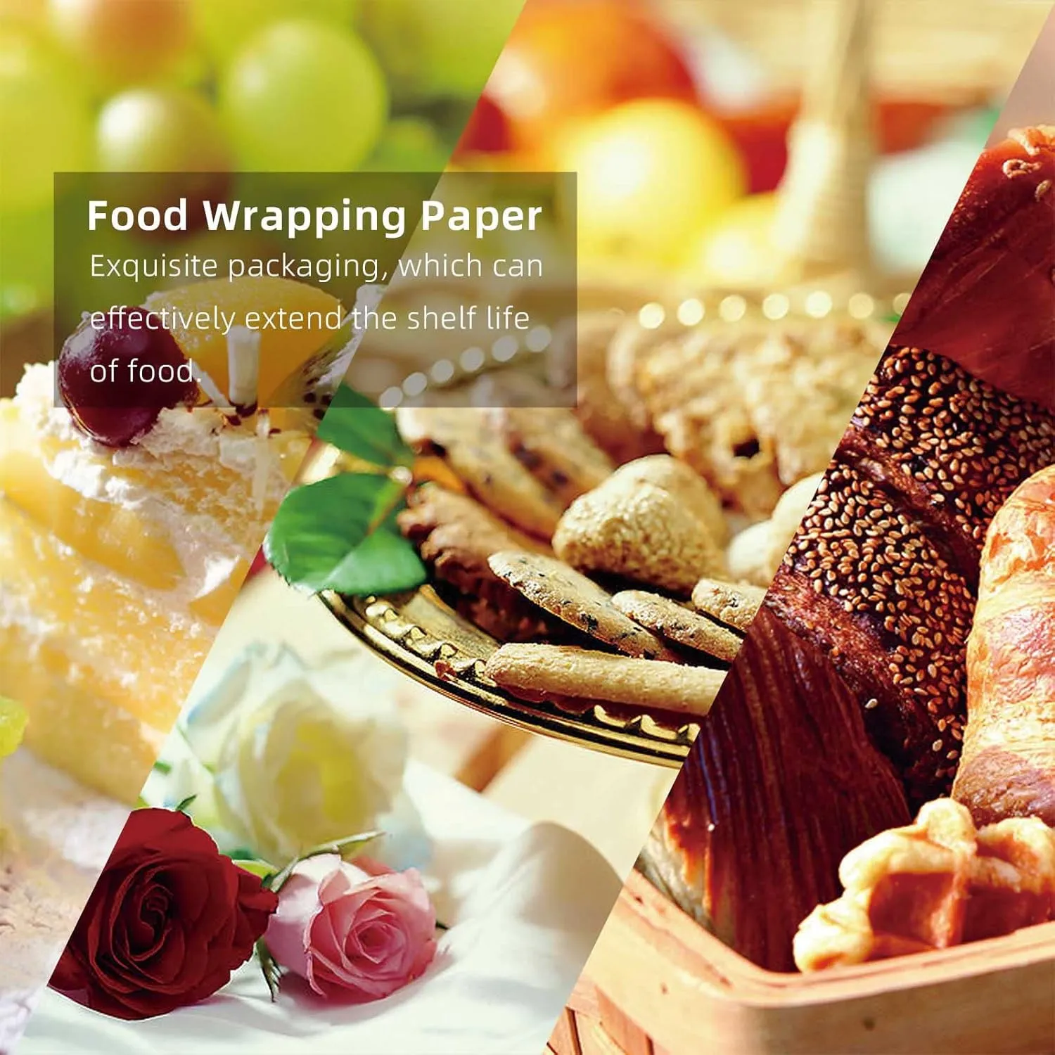 10" x 10" - 200 Pk - Brown Food Word Text Grease-Resistant Wrap Paper, Basket Liners Deli Paper, Best Kraft Food Wrapping Paper Sheets for Bakery, Picnic, Festival, Fair or BBQ (Kraft Newsprint)