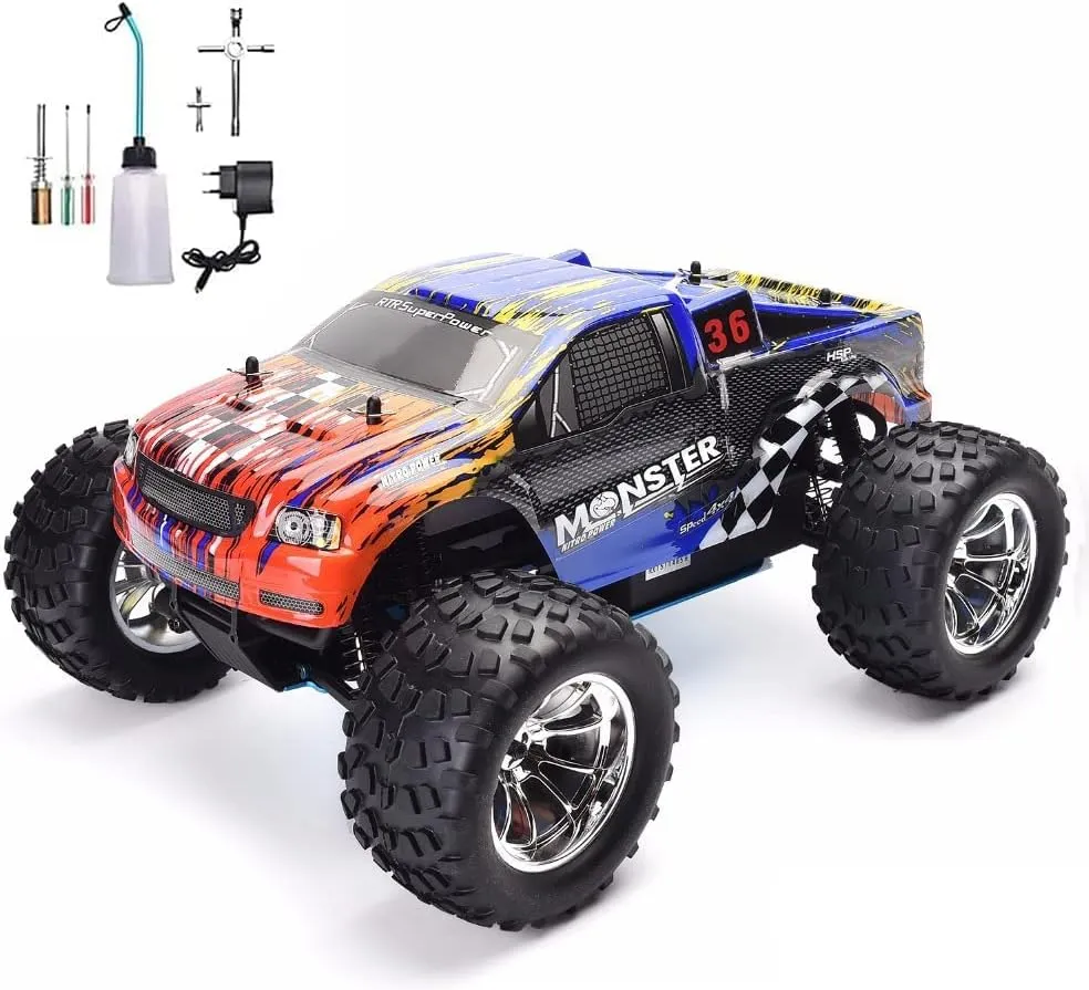 1:10 On Road Racing 90km/h Two Speed Drift Vehicle Toys 4x4 Oil-Powered Gas Power High Speed Hobby Remote Control CarShort Course Rally Monster