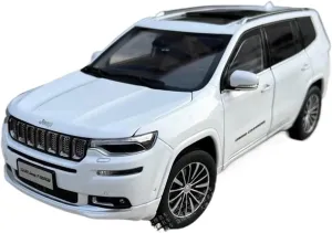 1:18 for Jeeps Grand Commander SUV Alloy Car Model Diecasts Metal Vehicles Collection Souvenir Mini Simulation Toys(White)