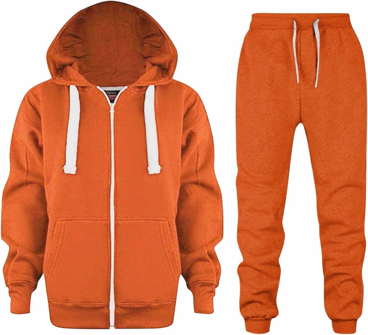 11-12 Years Boys Sweatsuit Boys 2 Piece Tracksuit Athletic Sweatsuits Sets Hooded Sweatshirt and Jogger Sweatpants Sets Fall Outfits for Kids Sales Today Clearance Orange