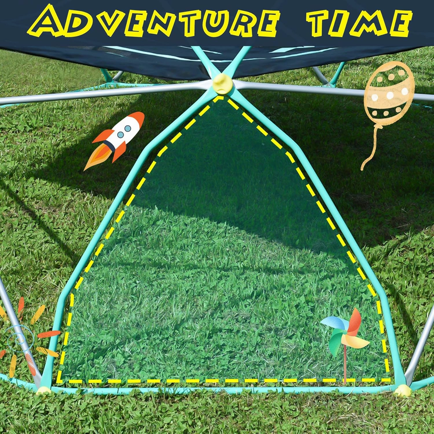 12 FT Climbing Dome Jungle Gym for Kids - Outdoor Playset for Boys & Girls Ages 3-10, Heavy-Duty Steel Rust-Resistant Design, Supports 1000 LBS,Easy Assembly,Gift for Boys, Girls (Grey, 12FT)