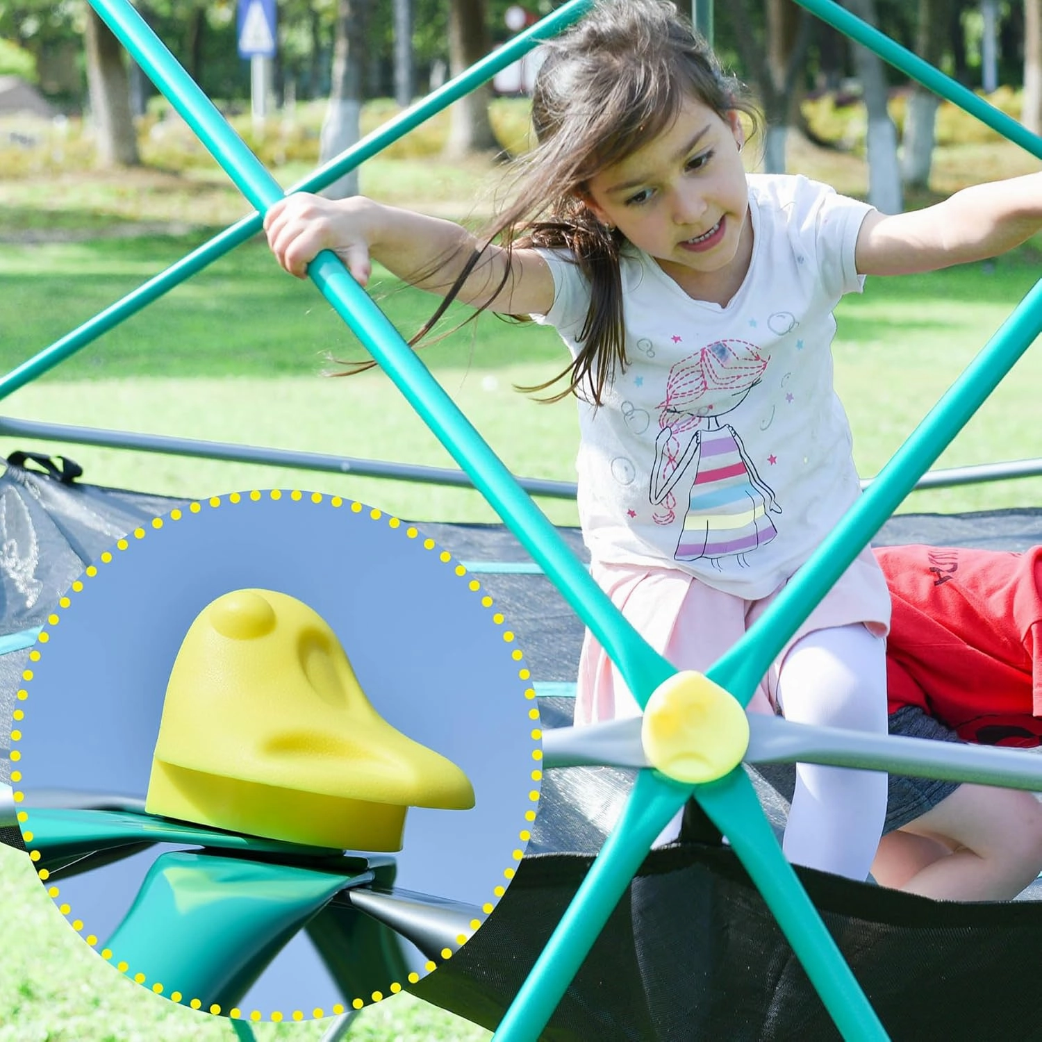 12 FT Climbing Dome Jungle Gym for Kids - Outdoor Playset for Boys & Girls Ages 3-10, Heavy-Duty Steel Rust-Resistant Design, Supports 1000 LBS,Easy Assembly,Gift for Boys, Girls (Grey, 12FT)