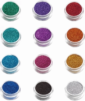 12 Pack of Glimmer Body Art Shimmer Body Glitters