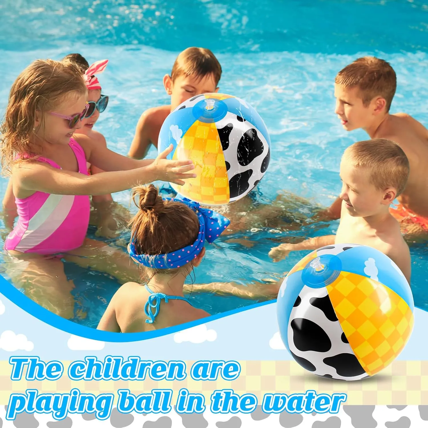 12PCS Beach Ball Summer Pool Party Supplies