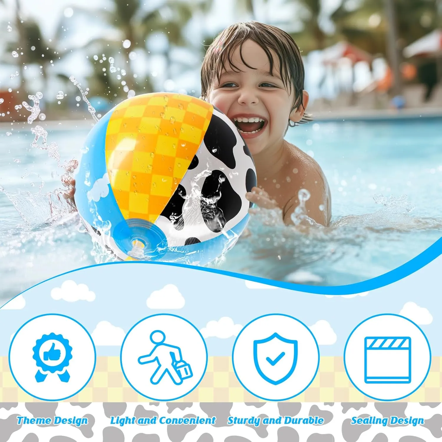 12PCS Beach Ball Summer Pool Party Supplies