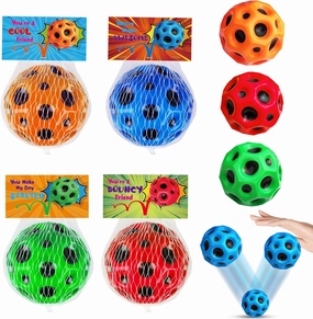 12PCS Space Bouncy Balls for Kids Super High Bounce Moon Ball Jumping Toy Stress Balls Sport Party Favor Spaceballs Toddler Boys Girls Athlete Training Sensory Outdoor Play Birthday Gifts