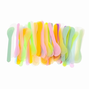 150pcs Plastic Beauty Spatulas for Face Masks Creams Lotions Comfortable Grip Non-deforming Applicators for Makeup Supplies Clean Application