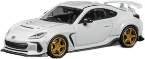 1:64 for Subaru BRZ White Alloy Car Model Collection Display Decoration Souvenir Mini Simulation Toys
