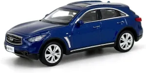 1/64 Scale Diecast Cars Infiniti QX70S Model Car for Adults Collection Blue