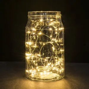 16.5ft 50 Yellow LED Copper Wire String Fairy Lights