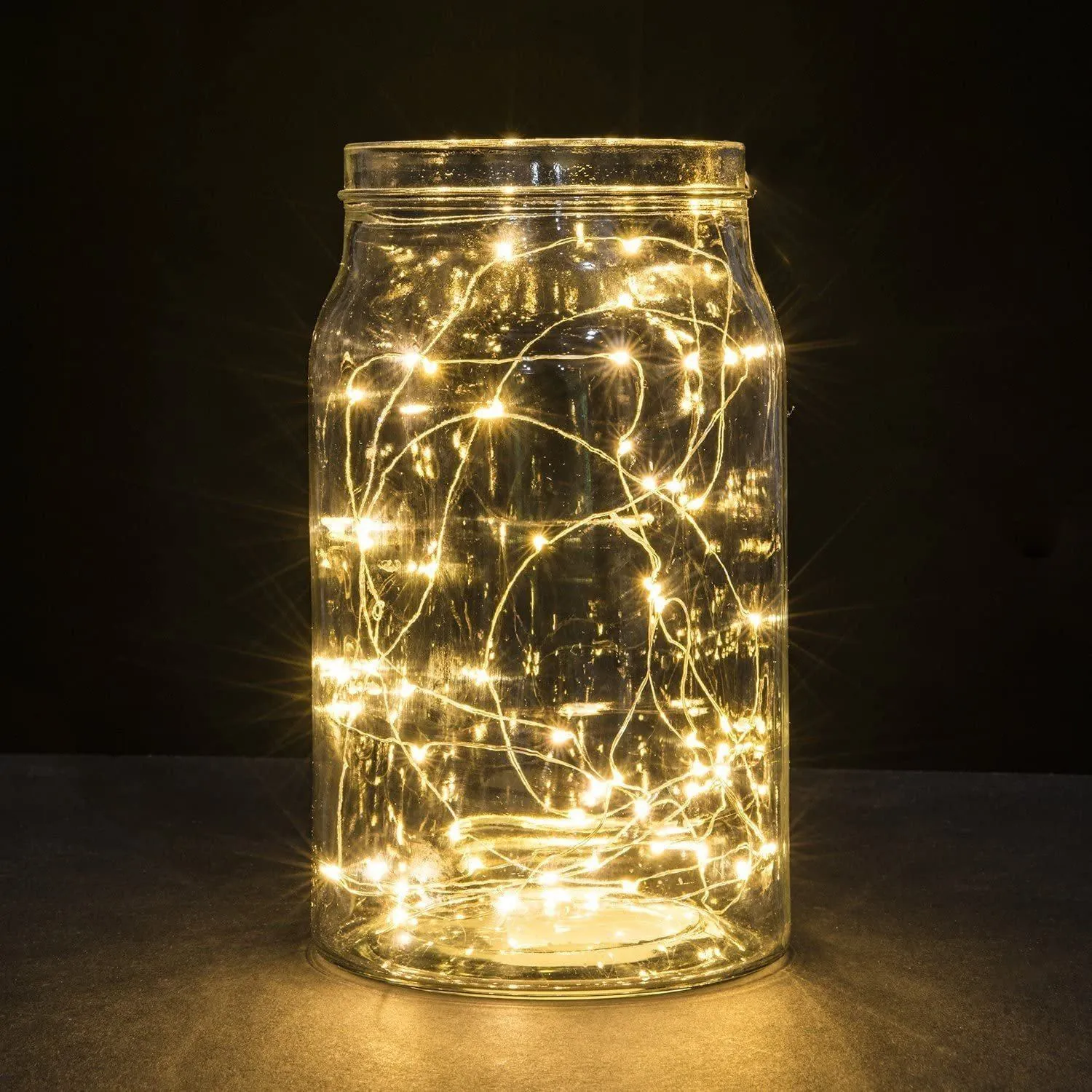 16.5ft 50 Yellow LED Copper Wire String Fairy Lights