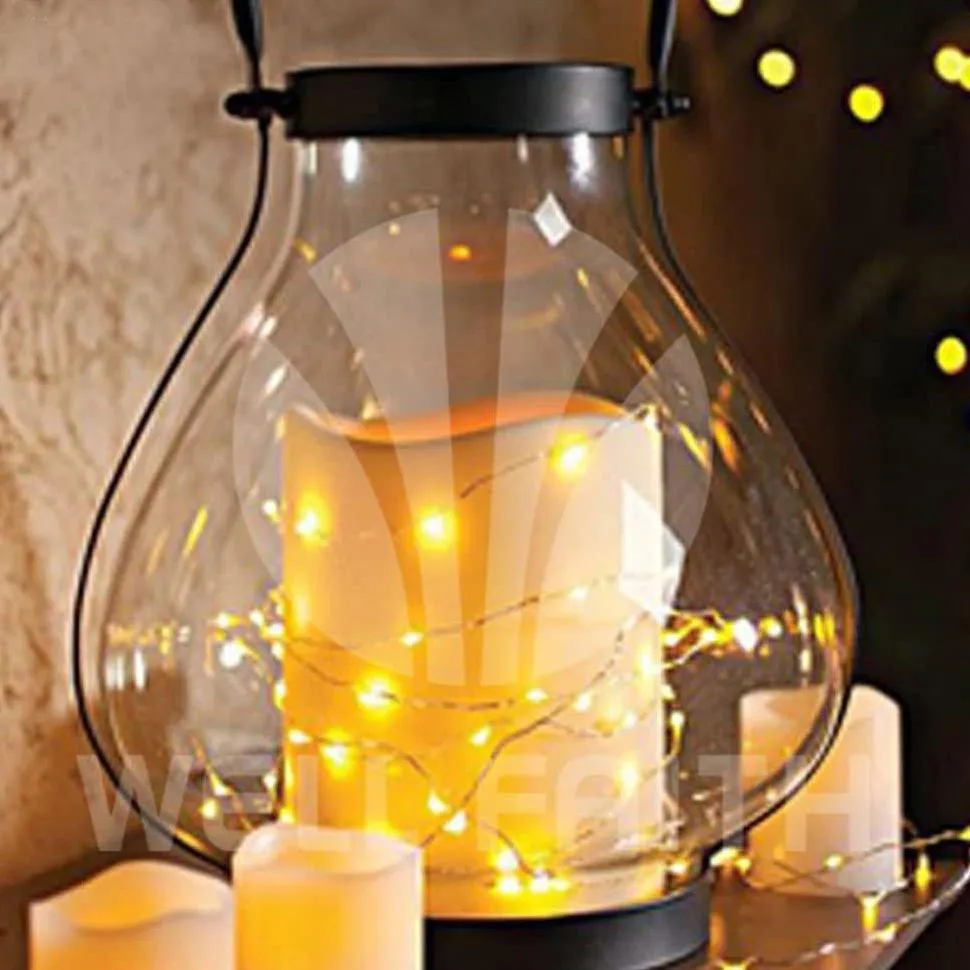 16.5ft 50 Yellow LED Copper Wire String Fairy Lights