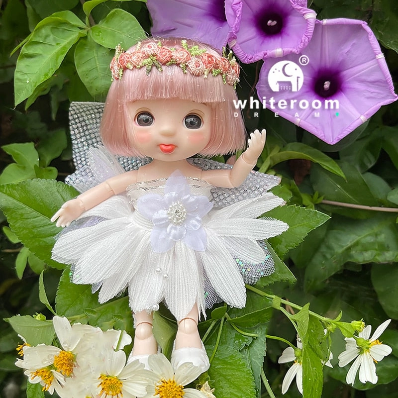 16cm Flower Fairy BJD Doll - Colorful Clothes