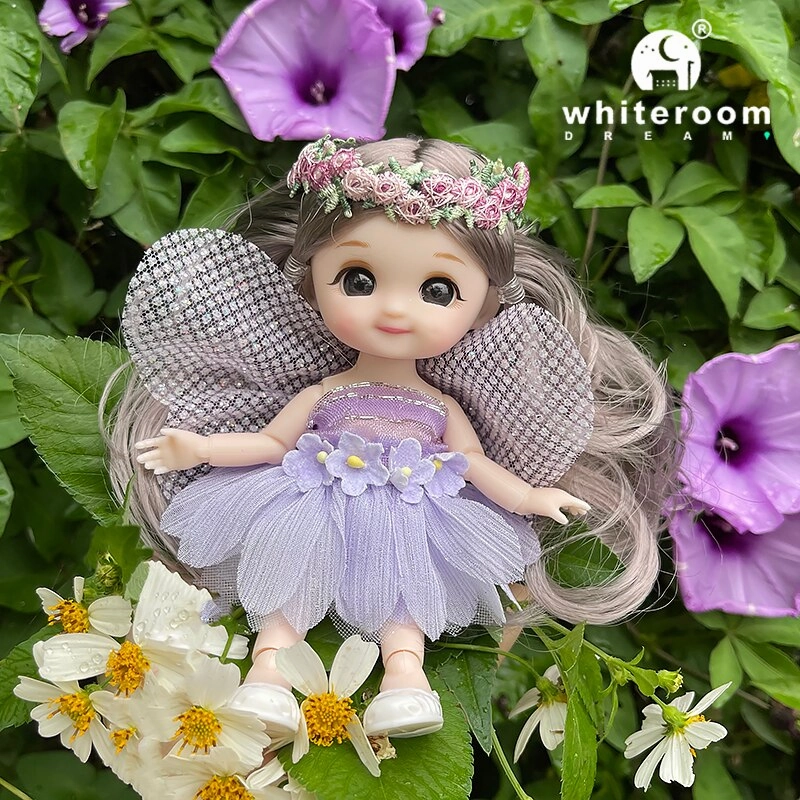 16cm Flower Fairy BJD Doll - Colorful Clothes