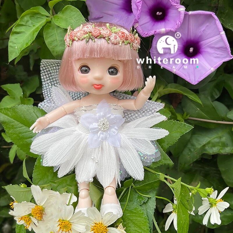 16cm Flower Fairy BJD Doll - Colorful Clothes