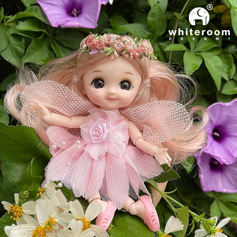 16cm Flower Fairy BJD Doll - Colorful Clothes