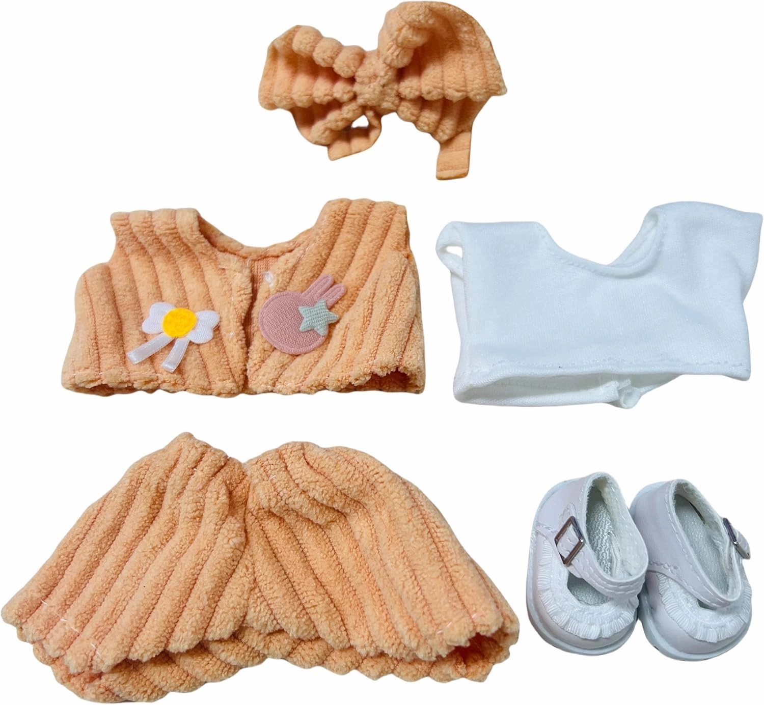 17cm Doll 5 Pieces Clothes Set Mini Cute Outfit Fashion Classic Style Set Sport Casual Daily Party Dress Up Accessories - No Doll (Style - 7)