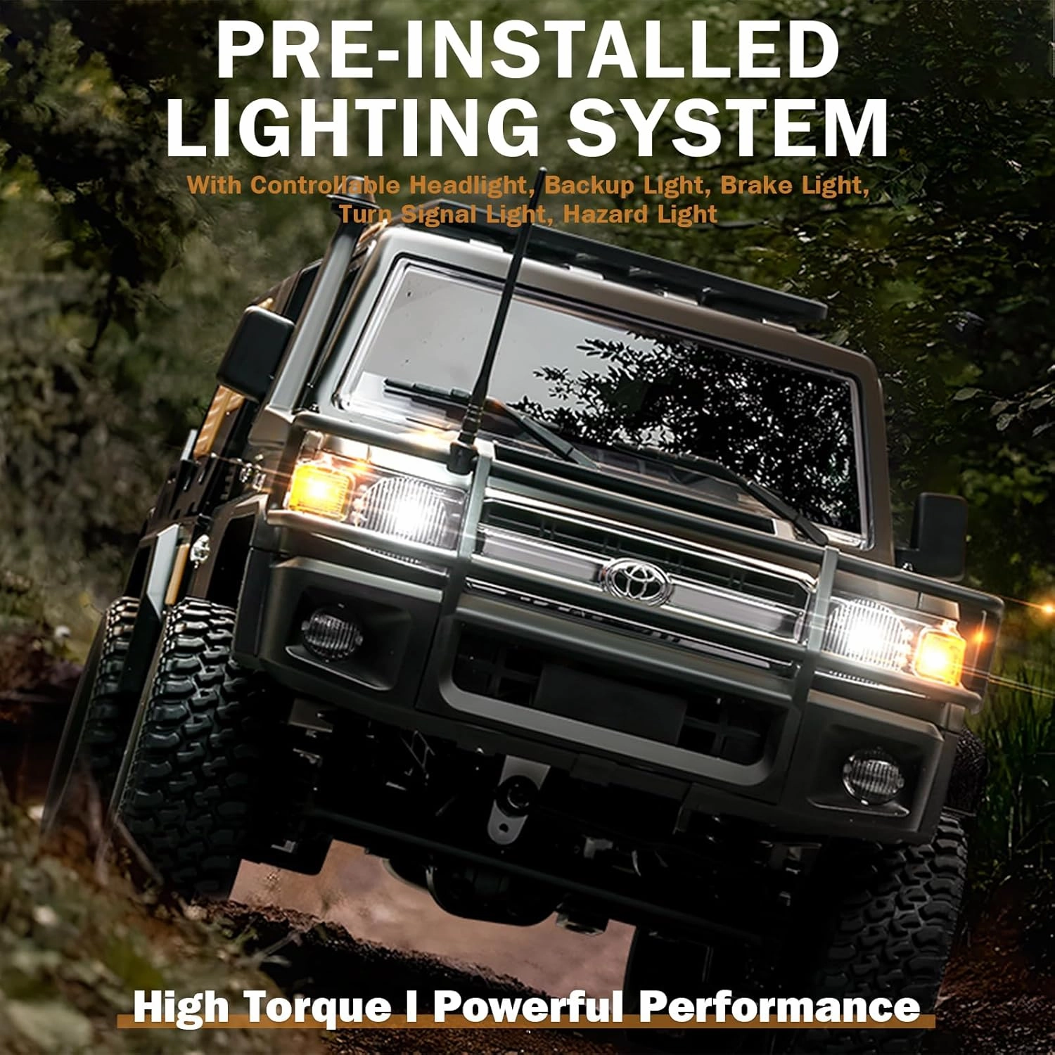 1/12 RC Crawler, MN82S RC Rock Crawler 4x4 Toyota LC79 RC Truck, 2.4GHz Remote Control Off Road Car with LED Lights for Adults, Hobby Grade RTF Toy Vehicle Gifts