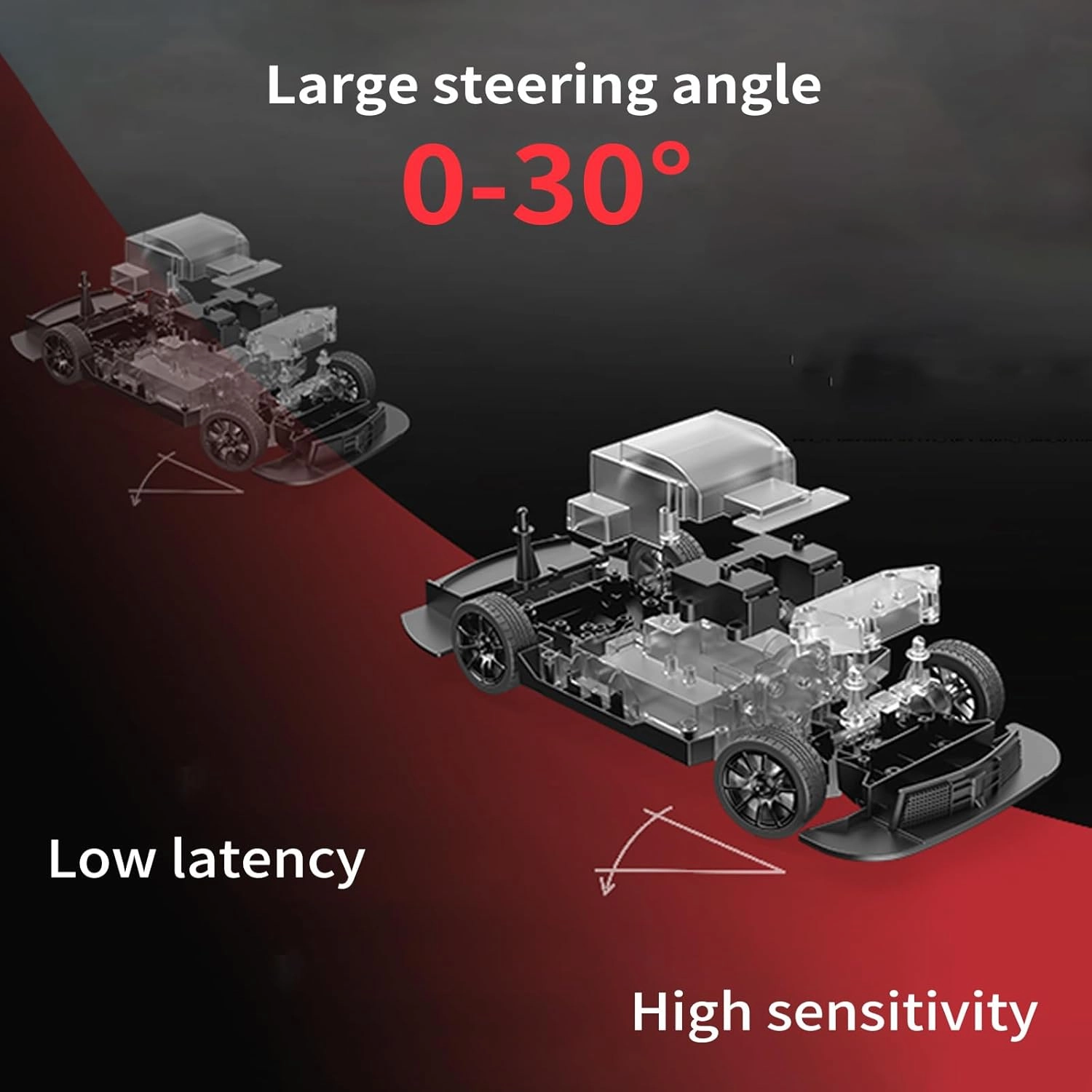 1:16 Scale RC Drift Car, 30KM/H 4WD 2.4GHz Remote Control Cars with LED Light, Racing and 4 Drifting Wheels, 1 Rechargeable Batteries, Perfect Toy Gift for Boys, Girls, Kids Red