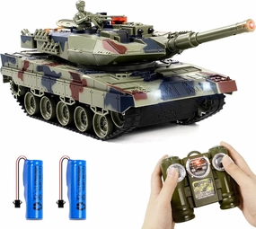 1/24 RC Tank, Remote Control Ger Leopard II Army Model Tank with Sound Effects, Lights and Smoke, 2.4G Military Model Toy for Kids, Perfect Birthday for Boys 6  Years Old