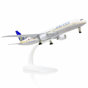 1/300 United 787 Model Airplane -Diecast Metal Plane Model Kits United Boeing 787 (with Stand) Airlines Model for Aviation Enthusiasts Gifts, Display Collection or Desk Decor -8 inches L