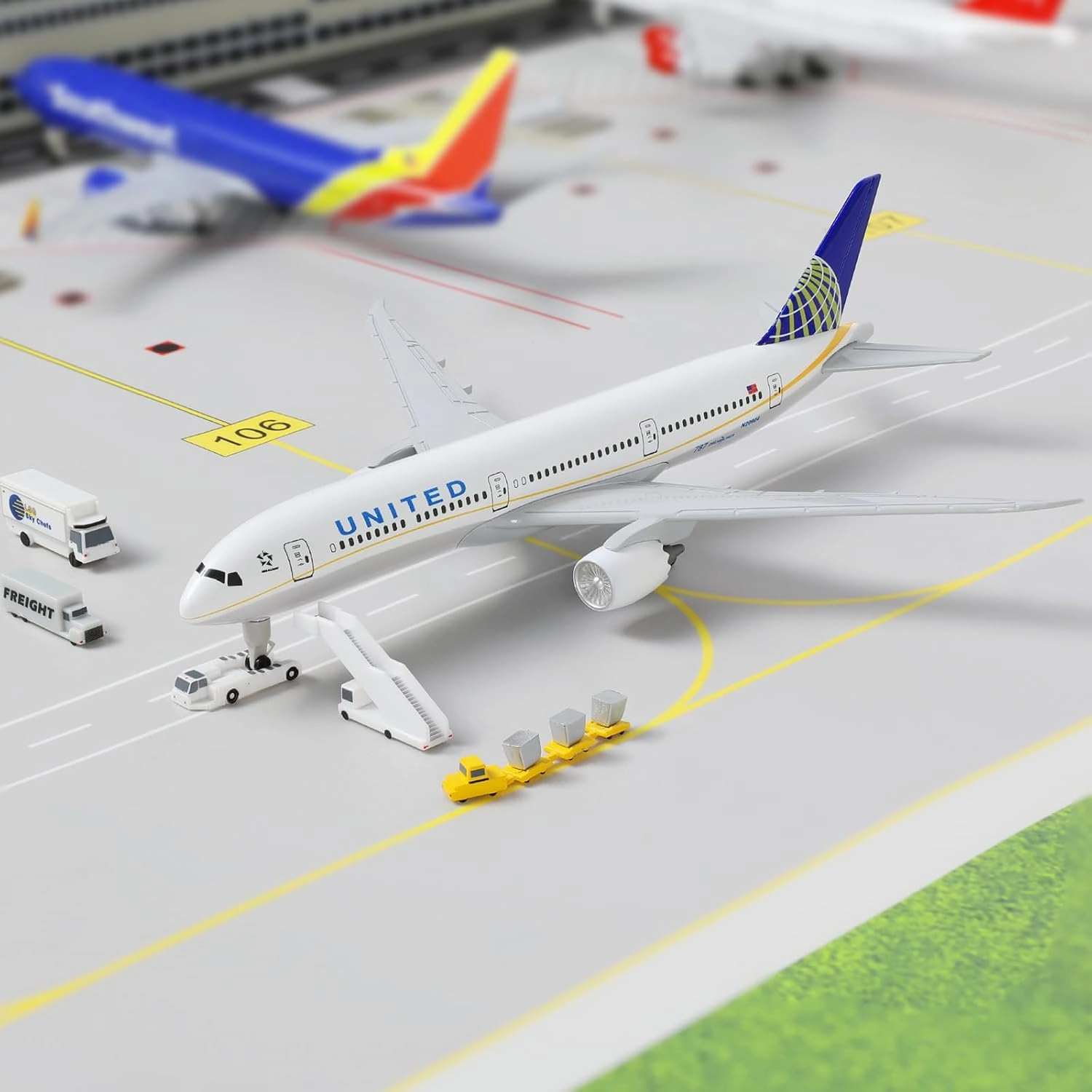 1/300 United 787 Model Airplane -Diecast Metal Plane Model Kits United Boeing 787 (with Stand) Airlines Model for Aviation Enthusiasts Gifts, Display Collection or Desk Decor -8 inches L