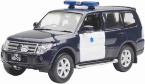 1:43 for Mitsubishi Paje Police Car Static Simulated Alloy Model Decorative Ornaments Souvenirs Mini Simulation Toys(Black)