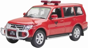 1:43 for Mitsubishi Paje Police Car Static Simulated Alloy Model Decorative Ornaments Souvenirs Mini Simulation Toys(Red)