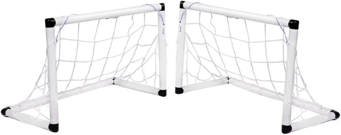 1Set Portable Inflatable Soccer Training Set Outdoor Football Set with Goals Ball and Inflator for Play Enhances Skills and Parent Interaction