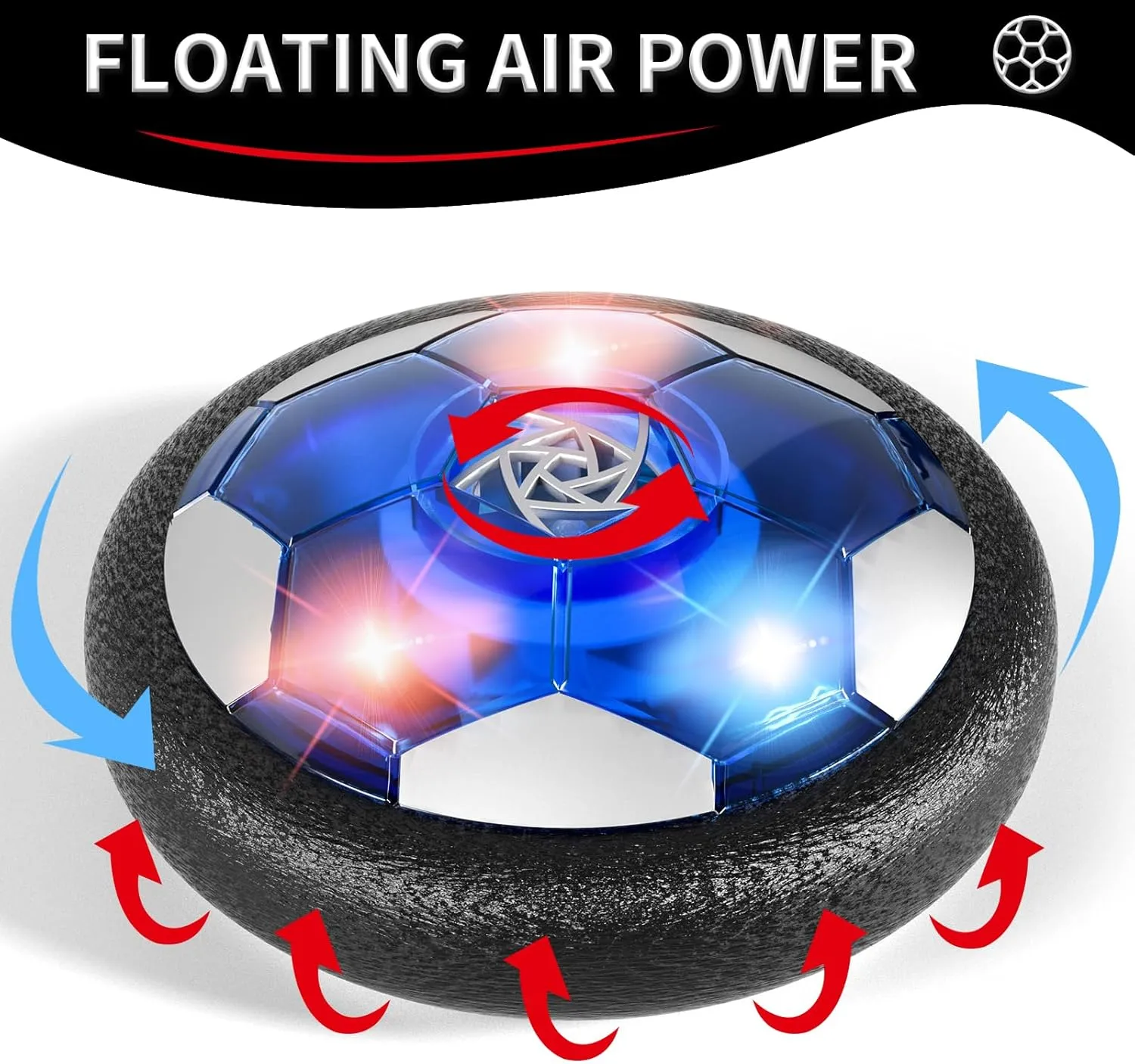 2 Goals & 2 Hover Soccer Balls Toys for Kids, Indoor & Outdoor Soccer Ball Game for Kids Boys Ages 3-5 4-8, Birthday Gifts for 3 4 5 Year Old Boys, Ideas Sports Toys