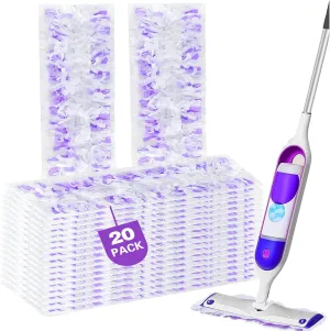 20 Count Power Mop Pads Refills for Swiffer PowerMop Multi-Surface Mopping Pad Disposable Replacement Mop Refill Pads Compatible with Swiffer PowerMop,Safe on All Finished Floors.