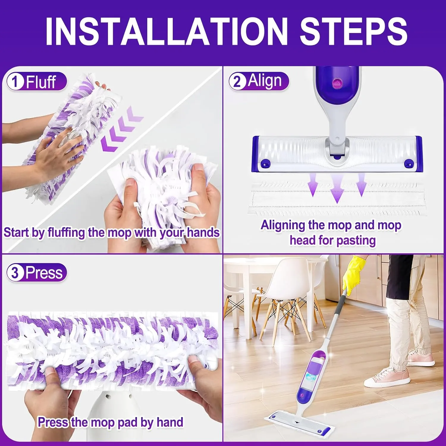 20 Pack Disposable Mopping Pads Refills for Swiffer PowerMop,Compatible with Swiffer Power Mop Refills, Multi-Surface Mop Pad Replacement for Floor Cleaning