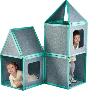 20-Piece Magnetic Fort Building Kit for Kids – Giant Modular Playhouse Panels, STEM Construction Toy for Creative Indoor Play, Ages 3 