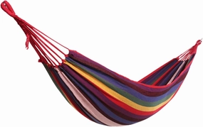 200x80cm Colorful Canvas Hammock Swing Hanging Chair for Outdoor Easy Assembly for Camping Garden Use