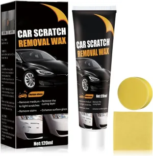 2025 Upgrade Scratch Repair Wax for Car, Car Scratch Repair Paste Polishing Wax Scratch Remover for Vehicles, Car Scratch Remover Kit with Wipe & Sponge for Car Various Surfaces (1 set)