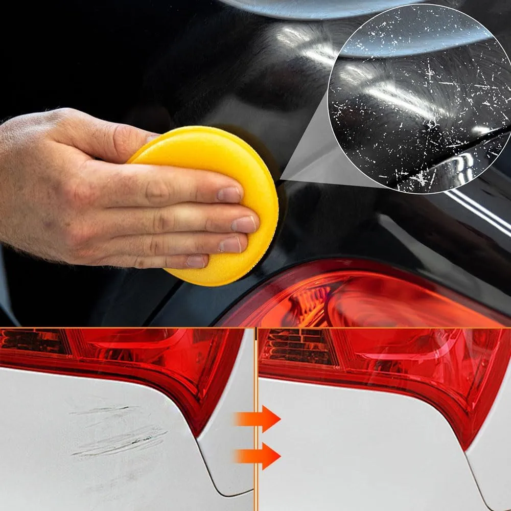 2025 Upgrade Scratch Repair Wax for Car, Car Scratch Repair Paste Polishing Wax Scratch Remover for Vehicles, Car Scratch Remover Kit with Wipe & Sponge for Car Various Surfaces (1 set)
