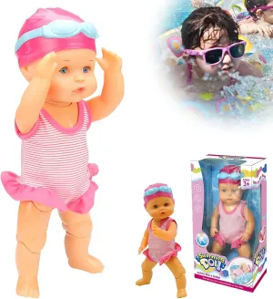 2025 Upgraded Waterproof Swimmer Doll,Waterproof Baby Doll for Pool,Electric Swimming Dolls with Detachable Suit (1pc)