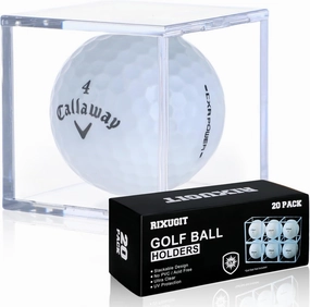 20-Pack Golf Ball display case - UV Protection Golf Ball Holder, Golf Ball Cube Clear Acrylic Golf Ball Box Square Case for Golf Ball Collectibles, Golf Ball Square Showcase Your Collection