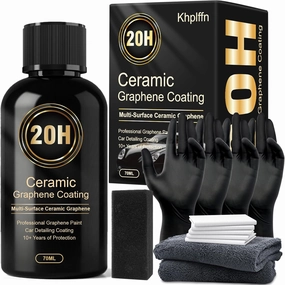 20H Advanced Graphene Ceramic Coating for Cars, Car Detailing Kit, 10  Years of Long Lasting Car Protection, Extreme Gloss, Apply After Car Wash & Paint Correction, 70ML