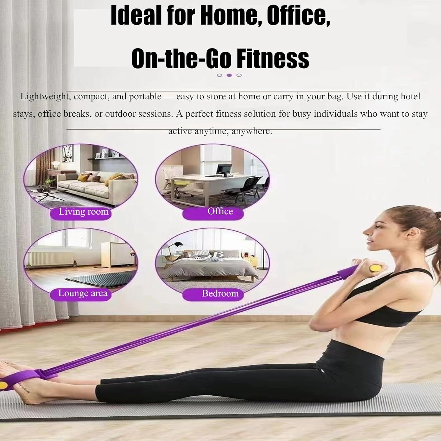 21 Fitness Resistance Bands-4 Tube Pedal Ankle Puller, Resistance Bands with Handles, Ankle Resistance Band with Cuffs, Ab Training Auxiliary Device for Abdomen/Waist/Arm/Leg
