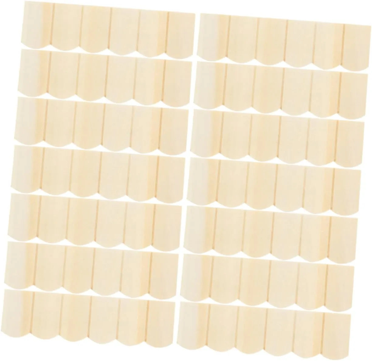 24pcs Miniature Roof Tile Wooden Dollhouse Accessories Safe and Smooth Construction for Tiny House Decor for Living Room Miniature Furniture Display