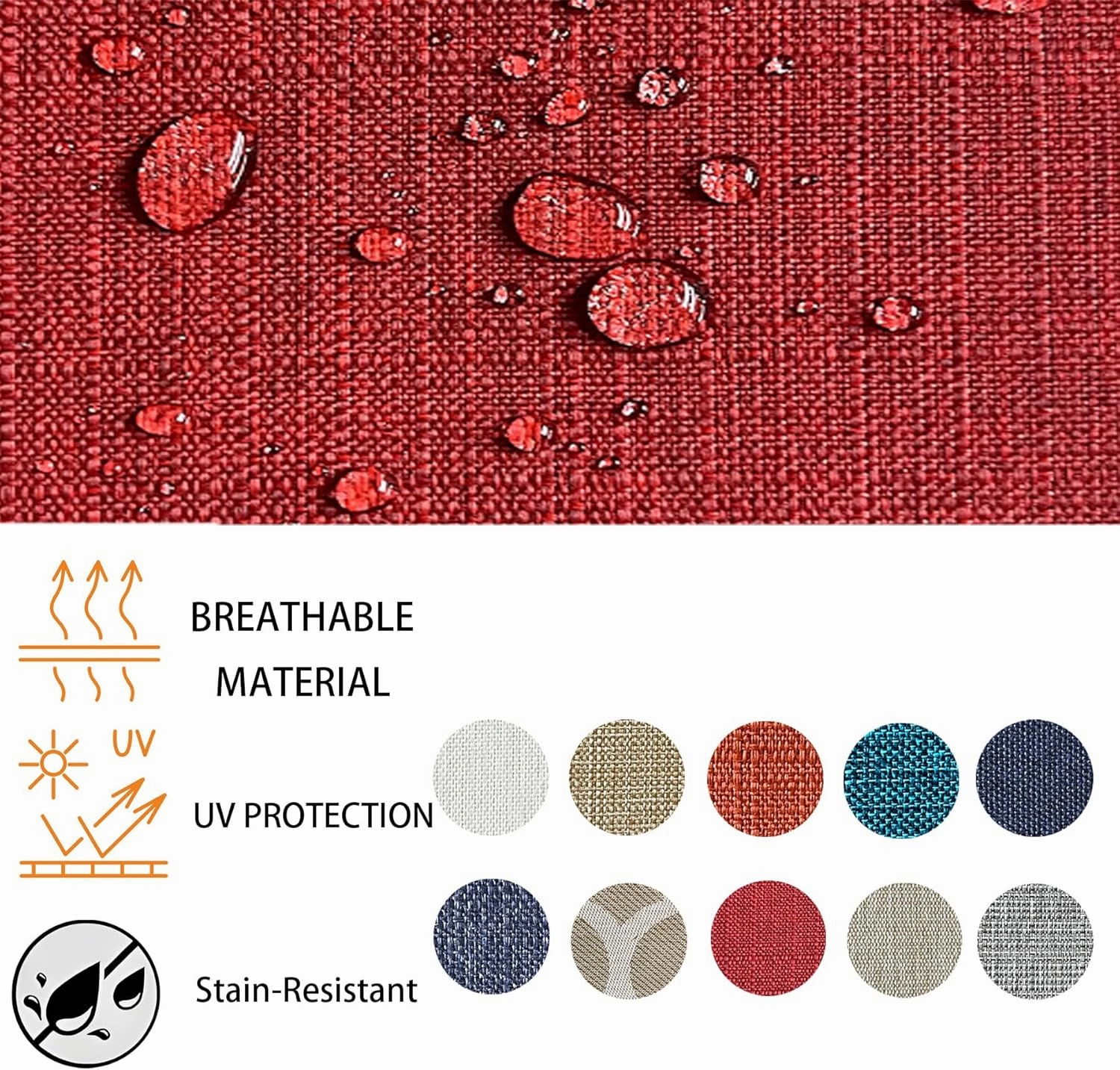 24x28 inch Outdoor/Indoor Deep Seat Cushions Set of 2 Deep Seat Bottom Resilient Foam Filling Water Repellent Stain-Resistant UV Resistant Weather Resistant Patio Furniture Chili