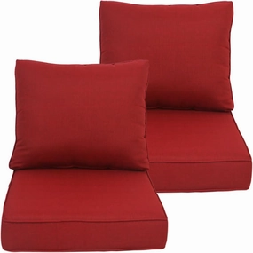 24x28 inch Outdoor/Indoor Deep Seat Cushions Set of 2 Deep Seat Bottom Resilient Foam Filling Water Repellent Stain-Resistant UV Resistant Weather Resistant Patio Furniture Chili