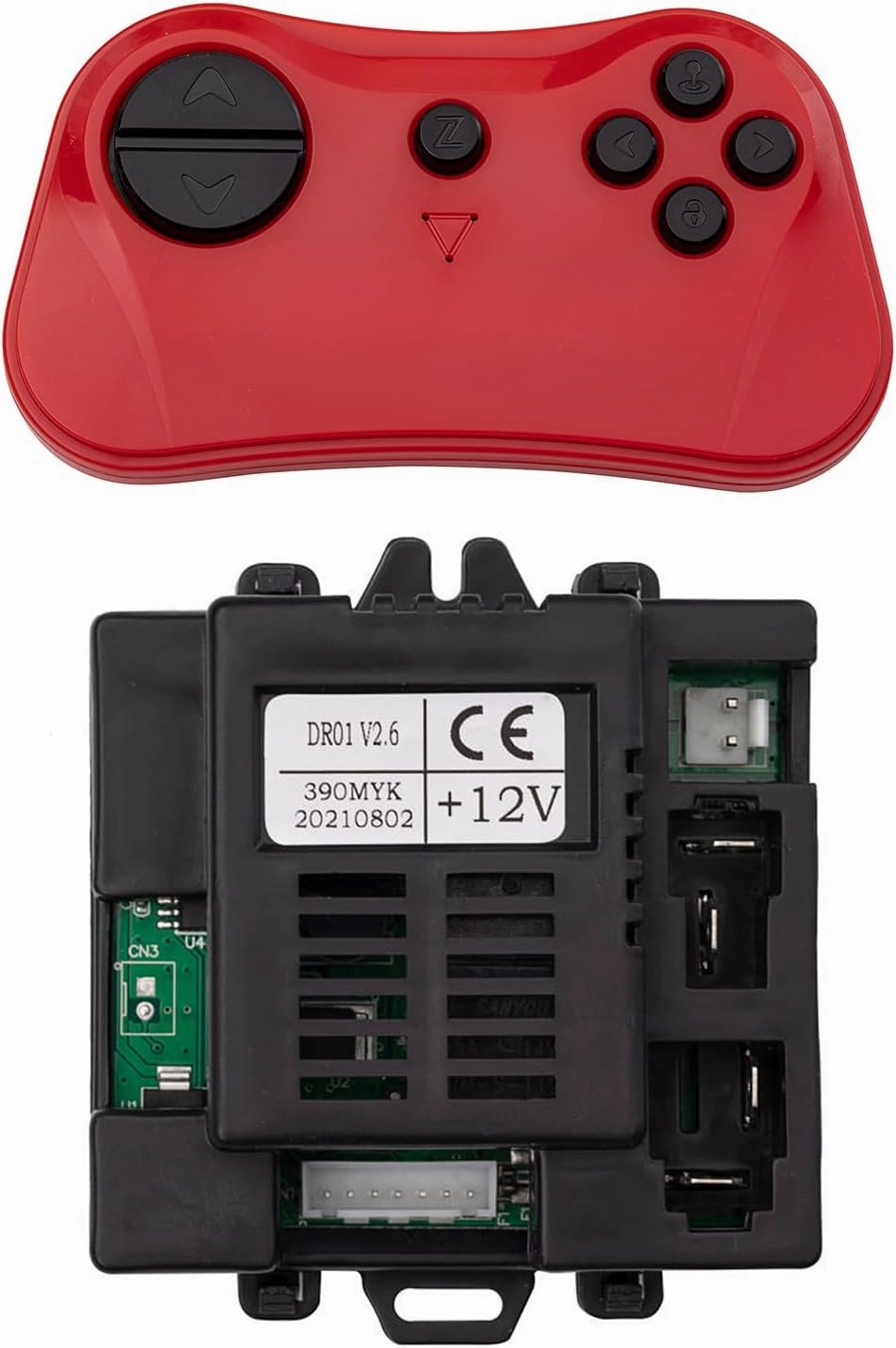 2.4G Bluetooth Remote Control DR01 V2.6 390MYK 12V Receiver Kit Kids Powered Ride On Car,Controller Control Box Accessories for Children Electric Ride On Car Replacement Parts