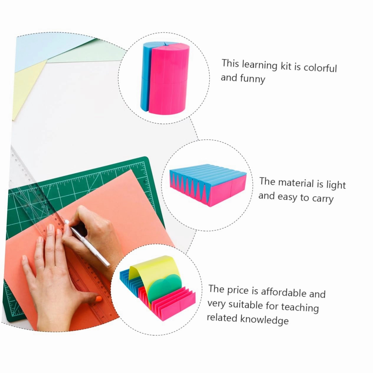2 Sets Volume Formula Teaching Tools and Area Derivation Material for Mathematical Education Engaging Learning Kit for Students